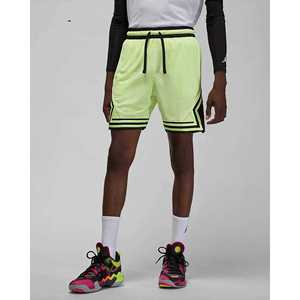 Shorts pour hommes en maille 100% polyester, légers, confortables et respirants, couleur lime liquide et noir diamant, taille élastique, style rayé - Product Image 6