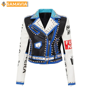 Chaqueta de bombardero de cuero de camionero de estilo universitario clásico Unisex de cuero genuino OEM impermeable a prueba de viento primavera SAMAVIA Industry - Product Image 5