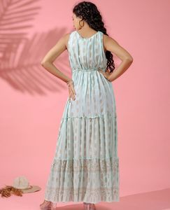 Vestido largo dulce de fiesta informal para mujer cómodo y lavable multicolor - Product Image 5