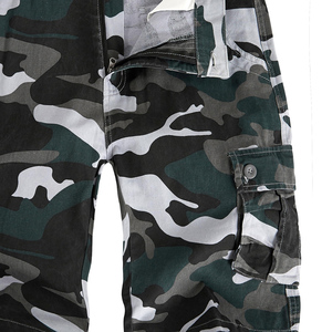 Pantalones cortos Cargo de algodón informales para hombre con patrón sólido Nuevo diseño Bolsillo suelto Fitness Cordón Jogging Shorts - Product Image 3