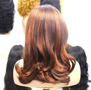 Peluca Bob Corta con Mechas de Color, Aspecto Natural, Cabello Virgen Brasileño Remy, Base de Seda, Pelucas con Cierre para Mujer - Product Image 5