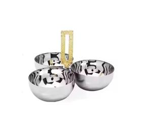 ถ้วยโลหะพร้อมฝาไม้อุปกรณ์ตกแต่งโต๊ะอาหาร - Product Image 3