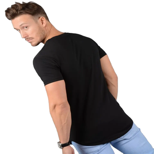 2023 nueva camiseta lisa para correr 100% algodón personalizado Color sólido ropa Casual para hombres camisetas de verano - Product Image 3