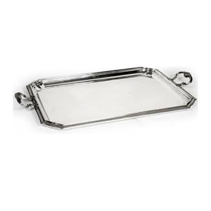 Plateau de service de haute qualité, cadeau de mariage, utilisation en aluminium, finition argentée, meilleur design, plateau de service avec poignée latérale - Product Image 1