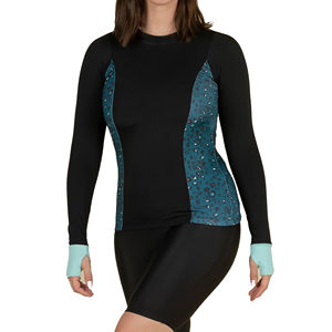 Long Sleeve Digital Print UPF50 <b>Women's</b> Rash Guard <b>Swim</b> <b>Shirt</b> Eco-Friendly Quick Dry Breathable - Product Image 1