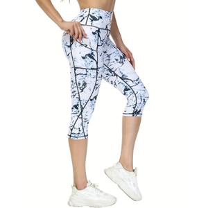 Pantimedias de Yoga de cintura alta para mujer con bolsillos Pantalones de chándal para apretar la barriga - Product Image 1