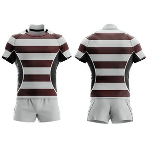 Maillot de rugby confortable et respirant à prix abordable, ensemble uniforme personnalisé par sublimation, évacuation de l'humidité, séchage rapide - Product Image 5