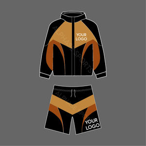 Traje cortavientos transpirable de nailon estampado personalizado 2026 para hombre, conjuntos cortos personalizados al por mayor, ropa de calle con cremallera completa - Product Image 1