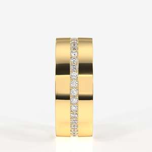 แหวนเพชรโมอิสซาไนต์ทองคำขาว 14K สำหรับผู้ชายสไตล์โมเดิร์นโนบิลิตี้ - Product Image 6
