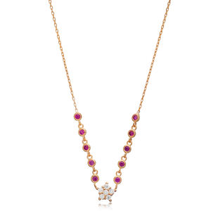 Collier à breloques en argent avec motif d'étoile en pierre CZ Améthyste Bijouterie en gros Bijouterie fine - Product Image 6