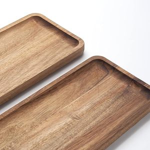 11.8x5.5x0.8 pouces plateau de service en bois fait à la main organisateur en métal pour cuisine vanité comptoir bougie pots apéritif collation - Product Image 2