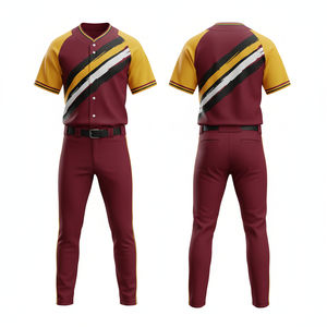 Uniforme de Béisbol de la Mejor Calidad, 100% Poliéster, Ligero, con Diseño de Nombre del Equipo, Ropa Deportiva para Verano e Invierno - Product Image 3