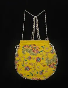 Ручной работы для вышивания из искусственного шёлка для работы в этническом стиле индийской вышивкой последняя Дизайнерская Женская Свадебная подарочная сумочка для монет Potli сумки