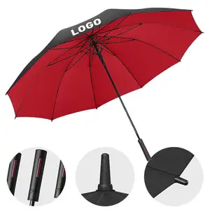 Parapluies coupe-vent double couche extra grands sombrillas pour la pluie Parapluie de golf imperméable personnalisé avec impression de logo