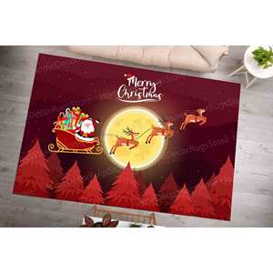 Alfombra Navideña Moderna, Alfombra de Navidad, Alfombra para Regalo de Navidad, Alfombra Estampada, Alfombra Suave No Tejida - Product Image 3