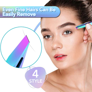 Outil de maquillage de soins de beauté en acier inoxydable de haute qualité pince à sourcils colorée avec pointe pointue pour pince à cils et épilateur - Product Image 4