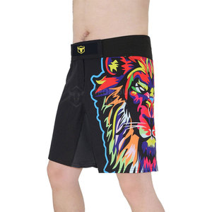 Pantalones cortos MMA ligeros al por mayor con cintura elástica cómoda y logotipo frontal personalizable para ropa de artes marciales - Product Image 4