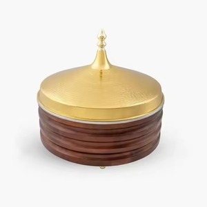 Lo último en Acacia, acabado de oro natural, cazuela de comida hecha a mano de alta calidad, calentador de comida de lujo para restaurantes de Hotel en casa - Product Image 3