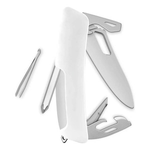 Coltello Tascabile Swiza Allmatt Single Hand SH04 R con 12 Funzioni, Bianco - Product Image 2