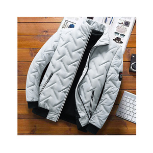 Blouson aviateur en toile avec logo personnalisé OEM pour hommes Streetwear col montant zippé à capuche mode baseball grande taille - Product Image 1