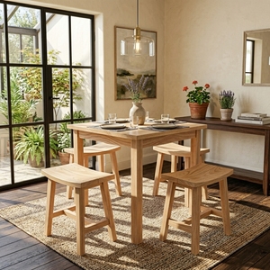 Tabouret de douche incurvé en teck massif, tabourets de salon, ottomanes, banc en bois artisanal, siège d'appoint extérieur pour salle de bain - Product Image 5