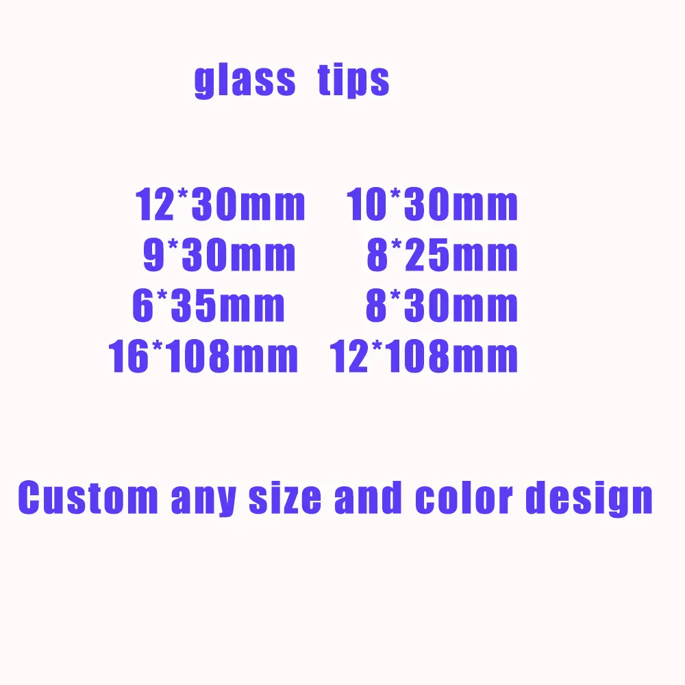 2022 custom wholesale black glass tips price glass filter tips for cigar filter holder