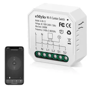 2-Channel Mylo Mini Smart Wifi Curtain Switch AC 240V Wireless Remote Control Relay Module 16A DIY Timer Voice Control Dual