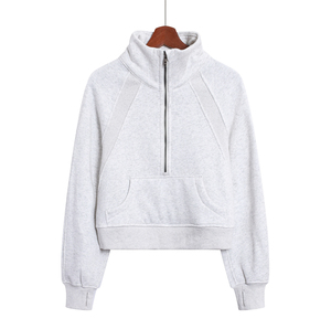 Ropa Personalizada, Sudaderas con Capucha y Suéteres de Invierno para Mujer, 100% Algodón, Transpirable, Media Cremallera, Impermeable, Estilo Casual, Venta al por Mayor - Product Image 1