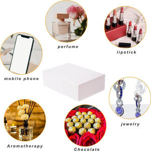 Caja de regalo blanca con tapa, Cajas de Regalo magnéticas de 7,8x7 X3.1 pulgadas, caja de propuesta de dama de honor para padrinos de boda con tapa magnética para bodas - Product Image 5