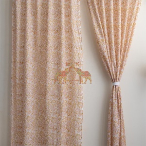 Ensemble de rideaux imprimés à la main avec motifs floraux pour fenêtres, rideaux de luxe pour salon, rideaux de fenêtre imprimés floraux - Product Image 5