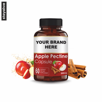 Supplément de pectine de pomme | Capsules | Complément alimentaire | Sans OGM et sans gluten | Supplément hébral | (60,90,120 Capsules)
