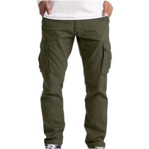 Pantalones Cargo Jogger informales de 6 bolsillos para hombre, decoración bordada, pantalones de chándal atléticos de seguridad rectos, gimnasio, trabajo, estilo callejero - Product Image 1