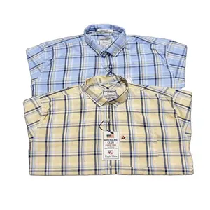 कोई MOQ कपड़ा डे Cuadros तैयार अच्छी गुणवत्ता यार्न रंगे छाता चेक प्लेड थोक शुद्ध 100% कपास 40s * 40 एस शर्ट कपड़े
