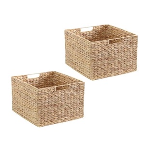 Eco-friendly Sustainable Water Hyacinth <b>Storage</b> Baskets Multifunctional Flexible Clothing Waste Management <b>Storage</b> <b>Boxes</b> <b>Bins</b> - Product Image 5