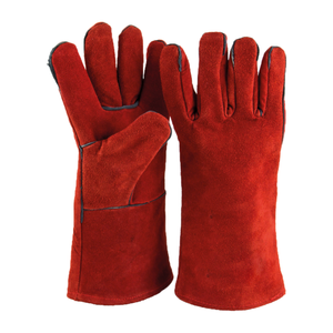 Guantes de trabajo de soldador para trabajo de barbacoa Mig Tig Guantes de soldadura de uso general con palma reforzada y pulgar recto - Product Image 1