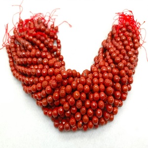 ลูกปัดคริสตัลหินโมราแจสเปอร์สีแดงธรรมชาติ8มม. สำหรับทำเครื่องประดับ - Product Image 6