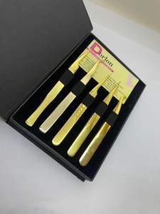 Pinzas de extensión de pestañas de acero inoxidable Dorlon, Punta dentada curvada, precisión antiestática, Color personalizado y logotipo, herramienta de pestañas de volumen - Product Image 4