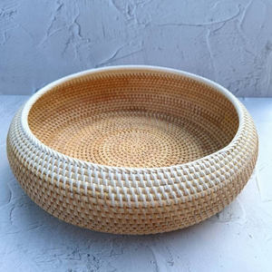 Bamboo Woven Natural <b>Cheap</b> Price Wholesale Nesting Bowl <b>Basket</b> Wicker Rattan Set Fruit Storage Bowls - Product Image 2