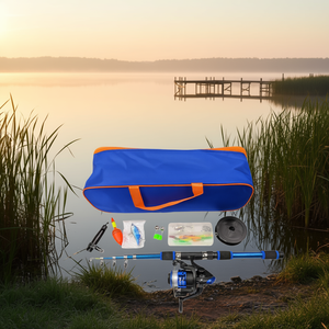 Caña de Pescar Bdt de 1.8m ''AK200'' con Carrete y Señuelos en Bolsa Azul, Herramientas y Accesorios de Pesca - Product Image 3