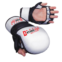 2024 profesional de alta calidad 8oz guantes de cuero de medio dedo MMA Muay Thai equipo de entrenamiento cuero sintético 6oz niños adultos