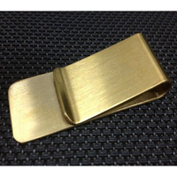 Penjepit Dompet Tipis Mewah dari Kuningan Padat, Modern Minimalis untuk Pria, Penjepit Kartu Kredit dan Uang yang Kuat, Logo Kustom, Promosi OEM, Ukiran