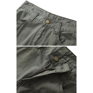 กางเกงคาร์โก้ลำลองสำหรับเด็กผู้ชายสีเทาผ้าฝ้ายโพลีเอสเตอร์ระบายอากาศกลาง - Product Image 4