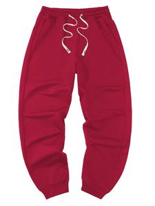 Lot de pantalons de jogging décontractés pour hommes, taille à cordon de serrage, couleur unie, avec poches, longueur cheville, pour usage quotidien 2026 - Product Image 3