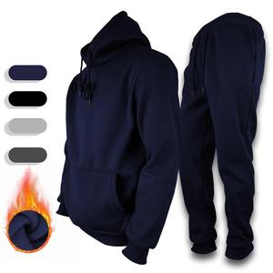 Trajes de chándal para hombres Sudaderas con capucha de 2 piezas con conjuntos de pantalones de chándal Casual Running Jogging Conjuntos de traje deportivo - Product Image 5