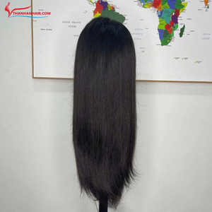 Extensions de cheveux humains vierges vietnamiens crus de luxe Perruque droite naturelle avec perruques frontales en dentelle HD Vente en gros - Product Image 5