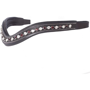 Equipo de equitación ecuestre de cuero de alta calidad hecho a mano, logotipo personalizado, banda para cejas occidental, accesorio de cristal de perla, estilo elegante - Product Image 3