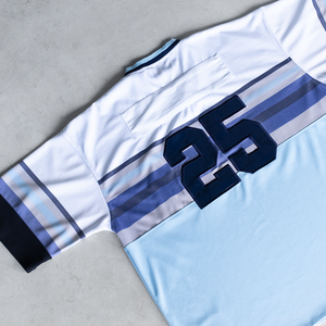 เสื้อเจอร์ซีย์ตาข่ายตาข่ายอเมริกันฟุตบอลแบบย้อนยุคเสื้อ100% ระบายอากาศโพลีเอสเตอร์พิมพ์ซับลิเมชันเต็มรูปแบบเสื้อครอปไซส์ - Product Image 4