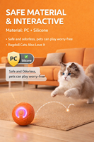 Jouet interactif pour animaux de compagnie, balle roulante électrique rechargeable par USB, en PC et TPR, résistant aux morsures, mouvement automatique, pour chien et chat