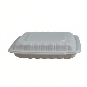 Contenitore per Pranzo Bianco in PP con Coperchio a Cerniera 23x15 cm, 1 Scomparto, Adatto al Microonde, Tecnologia di 6a Generazione - Product Image 2