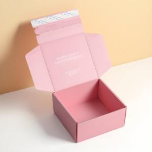Bao bì sang trọng hộp các tông màu hồng vận chuyển bưu phẩm tam giác hình bài Hộp bao bì các tông - Product Image 3